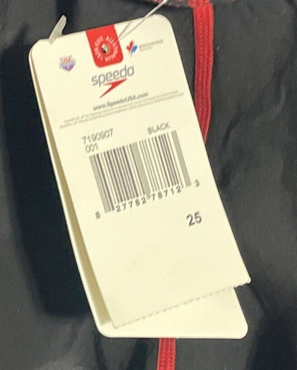 SPEEDO Fast Skin FS-Pro Size 25 Open Back Red/Black Knee Length NWT - Picture 5 of 5